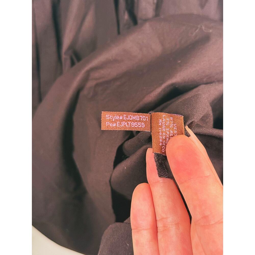 Eliza J Collared Puff Sleeve Dress Size Small Brown Dark Academia Coquette Retro - Picture 11 of 13